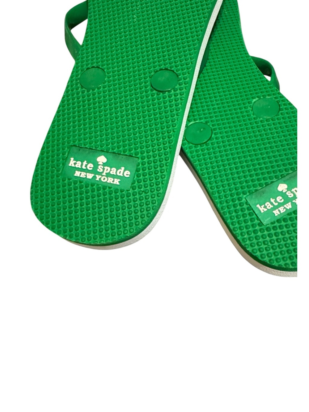Kate Spade New Bright Green Flat Flip Flop Sandal 8 - Picture 6 of 9